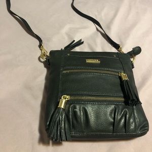 MICHE Black & Gold Tassel Crossbody